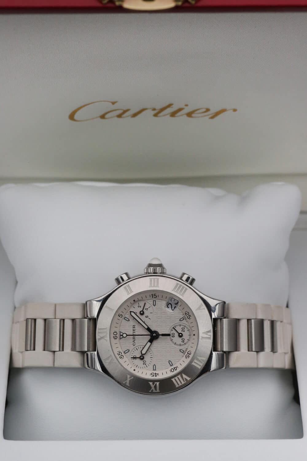 cartier 2424 White 21  36mm  21 Chronoscaph - Image 2