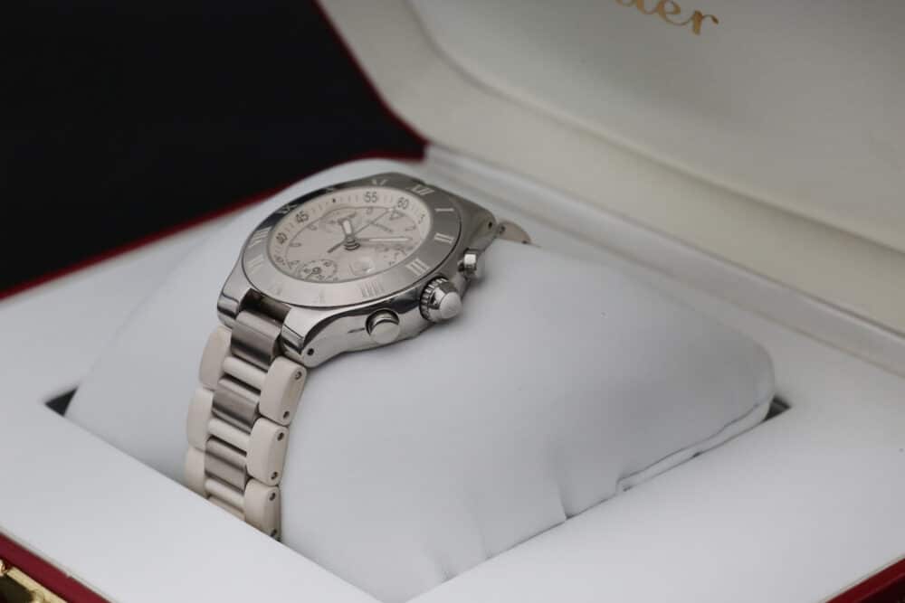 cartier 2424 White 21  36mm  21 Chronoscaph - Image 3
