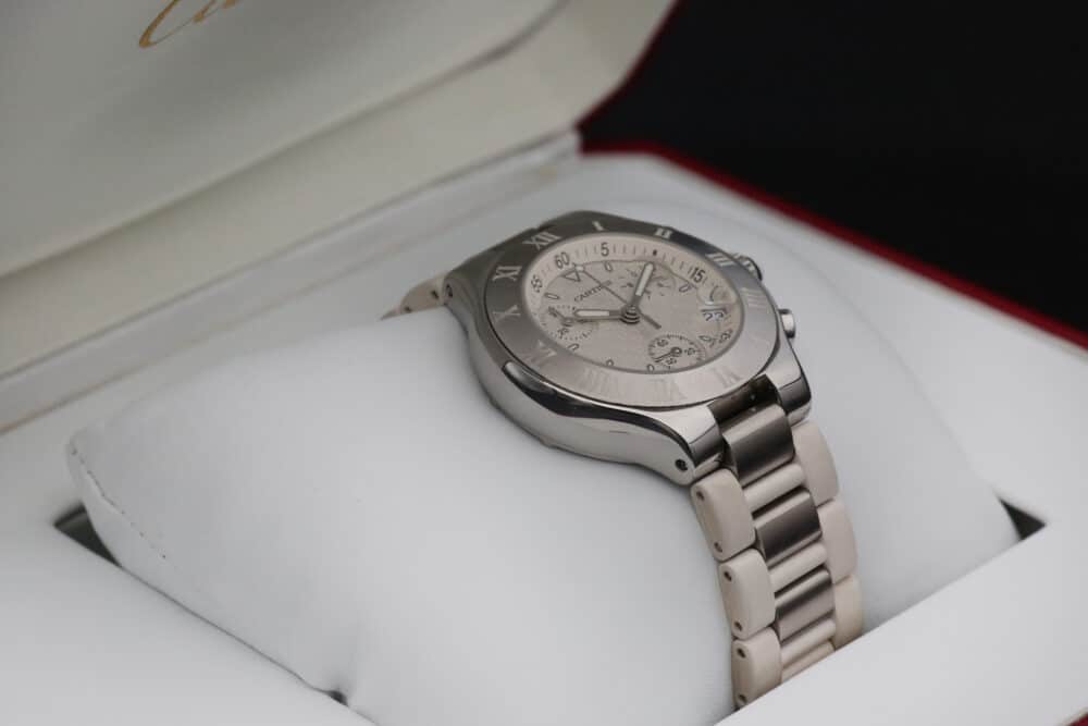 cartier 2424 White 21  36mm  21 Chronoscaph - Image 4