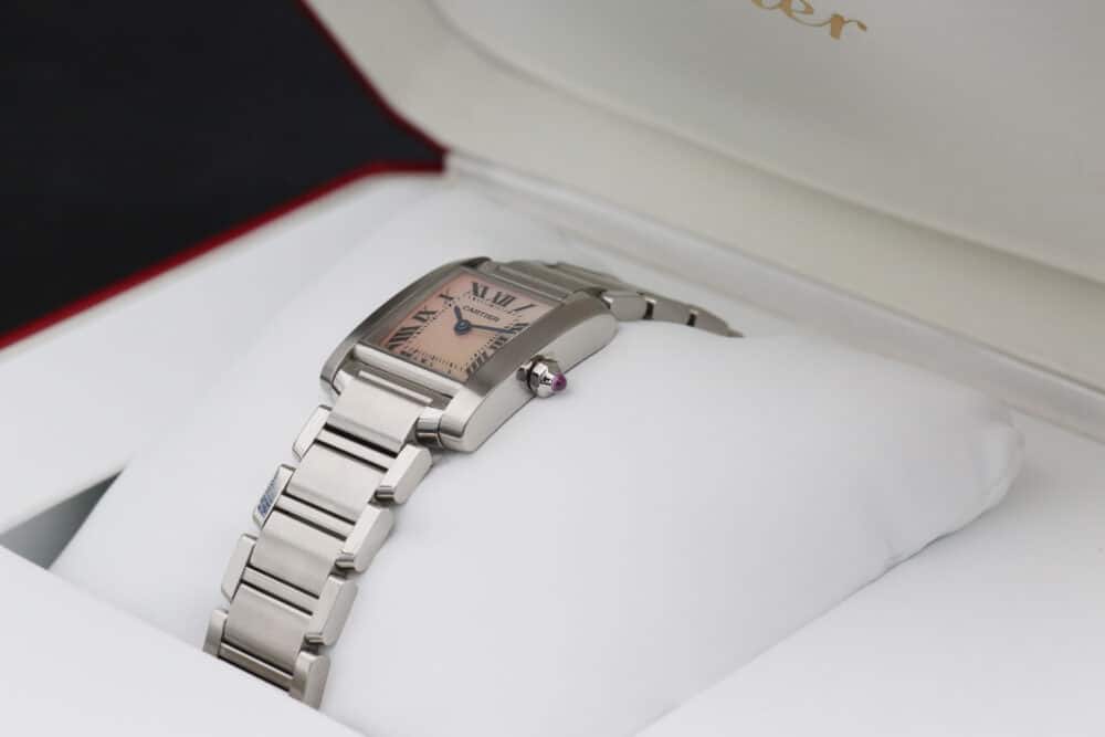 Cartier Ladies Tank Pink Mop 2384 26mm - Image 3