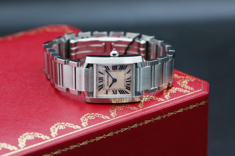 Cartier Ladies Tank Pink Mop 2384 26mm